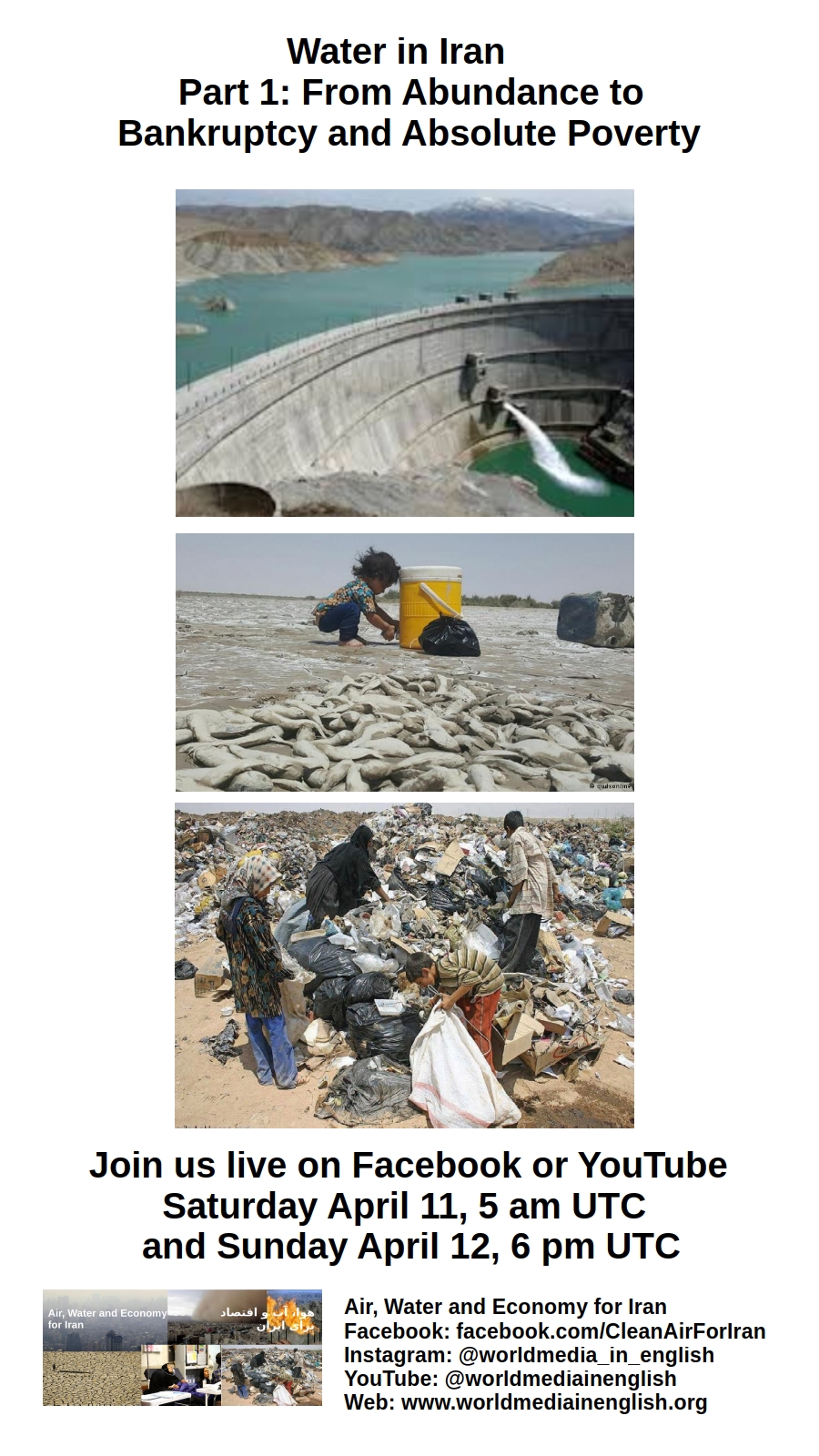 Air, Water and Economy for Iran live event