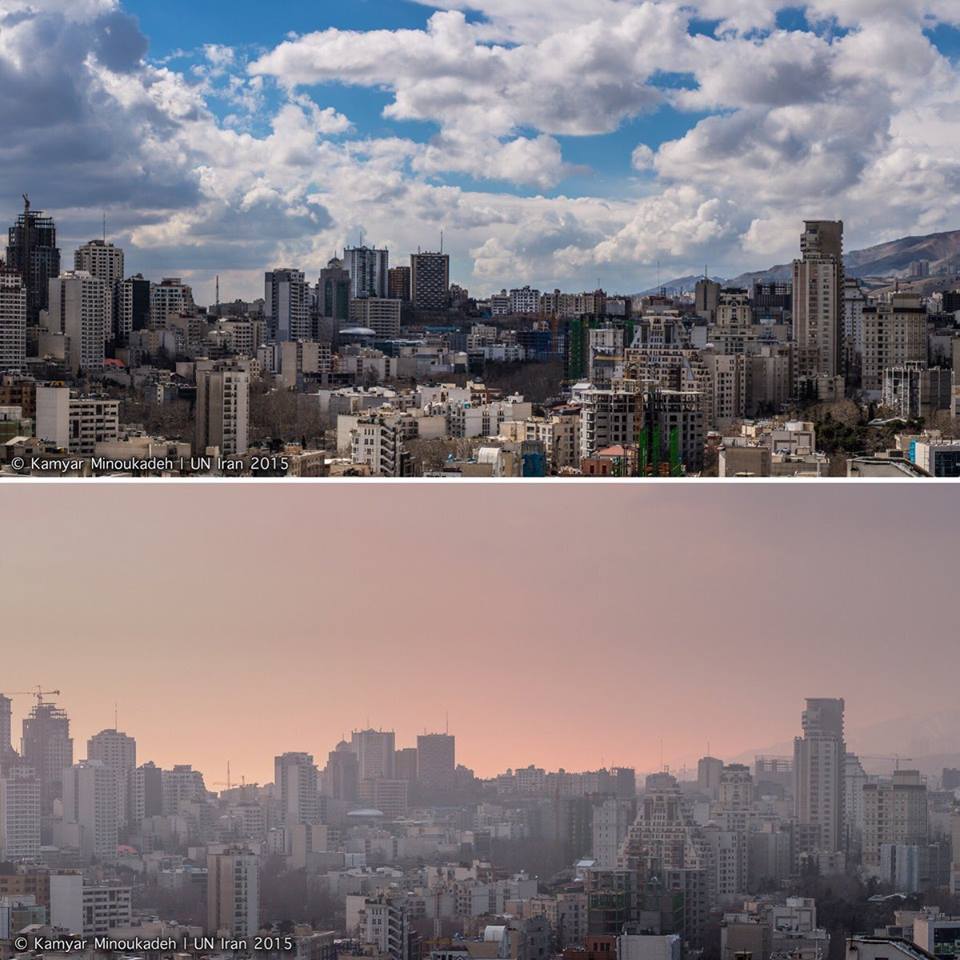 Tehran Air With and Without Rain